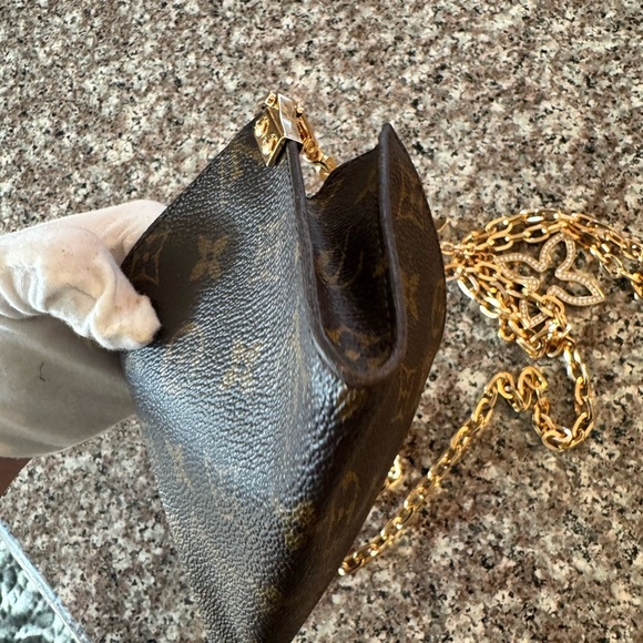 Louis Vuitton Monogram Poche Toilette Cosmetics Pouch Purse/converted 71/2 x4 - Picture 15 of 17